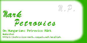 mark petrovics business card